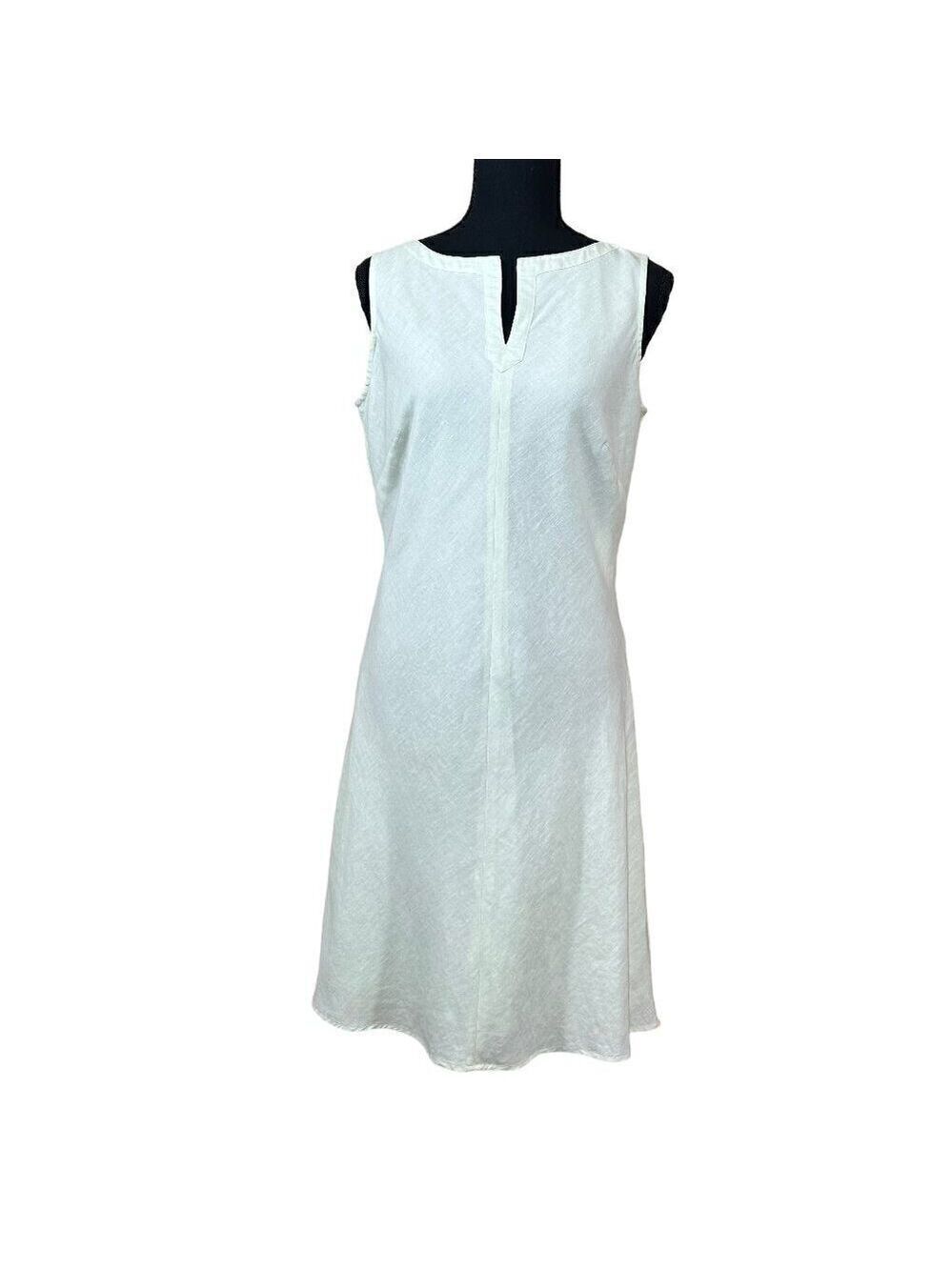 Willi Smith New Pale Yellow Linen/Cotton Sleeveless Sheath Dress Size 8